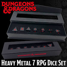 Dungeons and Dragons RPG: Heavy Metal Dice Set - Sweets and Geeks