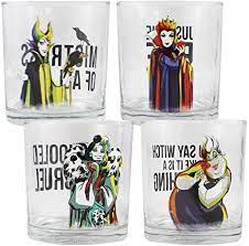 Disney Villains Glass Set of 4 - Sweets and Geeks
