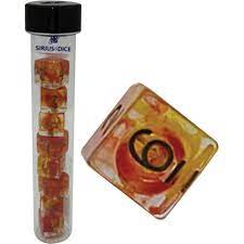 Sirius D6 Dice Set (8) Fireball - Sweets and Geeks
