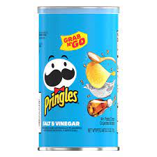 Pringles Grab & Go Salt and Vinegar Can 2.5oz - Sweets and Geeks