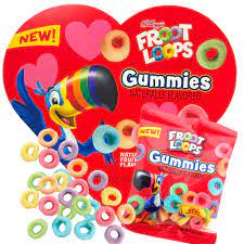 Froot Loops Gummies Valentine's Day Heart Shaped Box - Sweets and Geeks