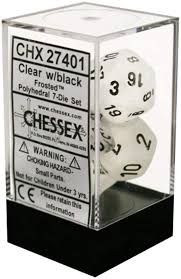 Frosted Polyhedral Dice Block (7 Dice) - Sweets and Geeks