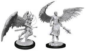 Dungeons and Dragons Nolzur's Marvelous Unpainted Miniatures: W13 Deva and Erinyes - Sweets and Geeks