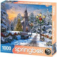 Holiday Church Puzzle 1000pc - Sweets and Geeks