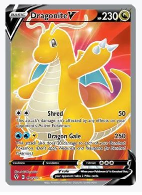 Dragonite V (Full Art) SWSH07: Evolving Skies # 191/203 - Sweets and Geeks