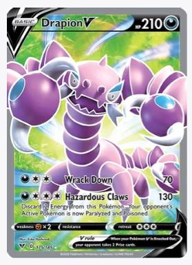 Drapion V (Full Art) SWSH04: Vivid Voltage # 175/185 - Sweets and Geeks