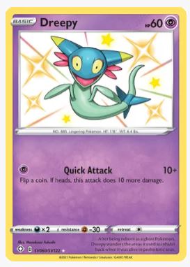Dreepy Shining Fates: Shiny Vault # SV060/SV122 - Sweets and Geeks