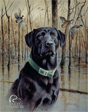 Ducks Unlimited Black Lab Tin Sign - Sweets and Geeks