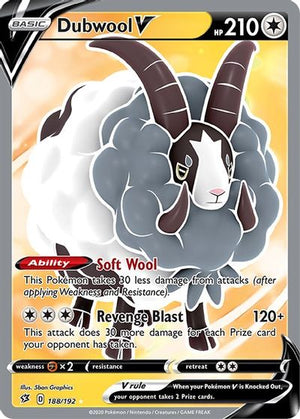 Dubwool V (Full Art) SWSH02: Rebel Clash # 188/192 - Sweets and Geeks