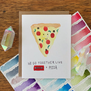 Netflix and Pizza Greeting Card - Sweets and Geeks