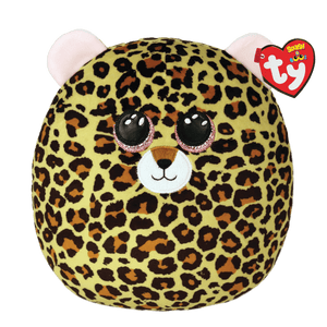 TY Squish-A-Boos Plush - Livvie Spotted Leopard - Sweets and Geeks