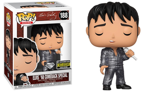 Funko Pop! Rocks: Elvis Presley - Elvis '68 Comeback Special (Diamond)(Entertainment Earth) #188 - Sweets and Geeks