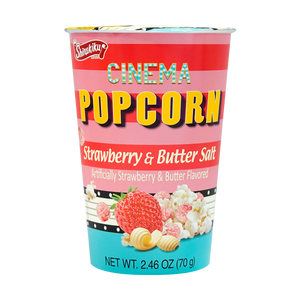 Popcorn Cinema Artificially Strawberry&Butter Flavored 70g - Sweets and Geeks