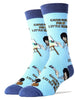 Bob Ross Little Squirrel Cotton Crew Funny Socks - Sweets and Geeks