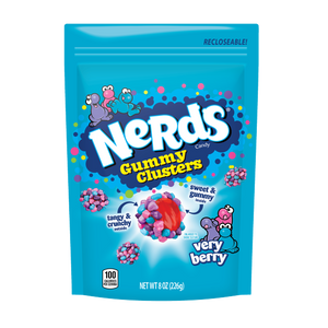 Nerds Gummy Clusters Very Berry 8oz Stand Bag - Sweets and Geeks