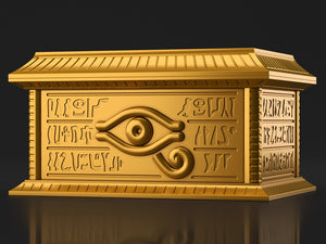 Yu-Gi-Oh! Duel Monsters UltimaGear Millennium Puzzle Gold Sarcophagus Storage Box Model Kit - Sweets and Geeks