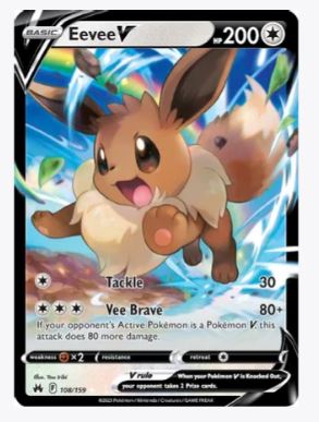 Eevee V Crown Zenith # 108/159 - Sweets and Geeks