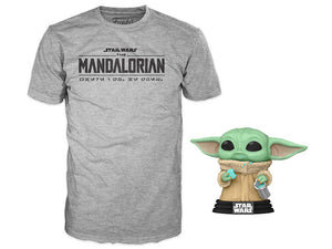 Funko Pop! and Tee: Star Wars: The Mandalorian - Grogu with Cookie #465 (Extra Large Shirt) - Sweets and Geeks
