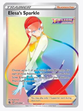 Elesa's Sparkle (Secret) SWSH08: Fusion Strike # 275/264 - Sweets and Geeks