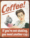 Ephemera - Coffee Shaking Tin Sign - Sweets and Geeks