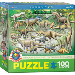 Dinosaurs 100-Piece Puzzle - Sweets and Geeks
