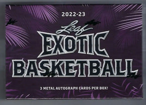 2022/23 Leaf Exotic Basketball Hobby Box - Sweets and Geeks
