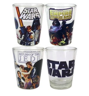 Star Wars Original Trilogy 4-Piece Shot Glass Set - Sweets and Geeks