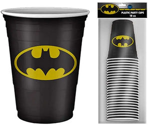 Batman Logo 18oz. Disposable Party Cups - 20 Pack - Sweets and Geeks