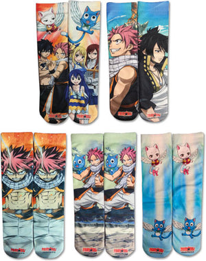 Fairy Tail - Sublimation 5 Pack Socks - Sweets and Geeks