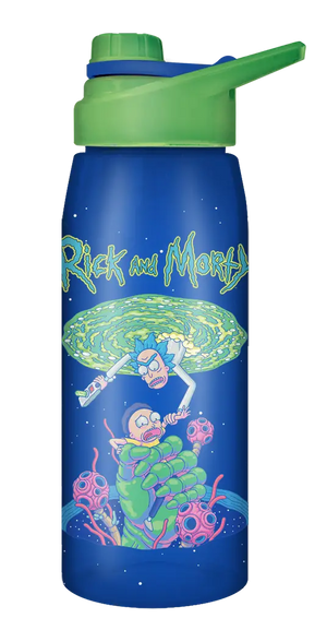 Rick and Morty Portal Grab 28oz Water Bottle w Screw Lid - Sweets and Geeks