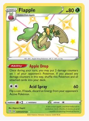 Flapple Shining Fates: Shiny Vault # SV013/SV122 - Sweets and Geeks