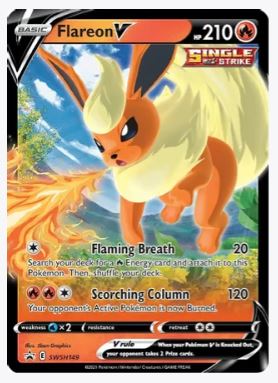 Flareon V - SWSH149 SWSH: Sword & Shield Promo Cards # SWSH149 - Sweets and Geeks