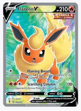 Flareon V (Full Art) SWSH07: Evolving Skies # 169/203 – Sweets and