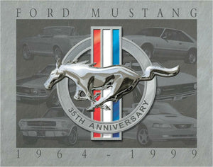 Mustang - 35th Anniversary Metal Tin Sign - Sweets and Geeks