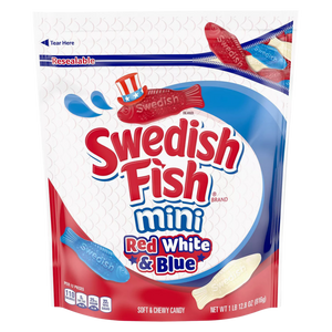Red White And Blue Swedish Fish 1.8 ib - Sweets and Geeks