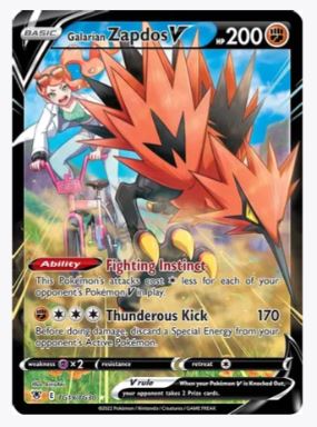 Galarian Zapdos V SWSH10: Astral Radiance Trainer Gallery	# TG19/TG30 - Sweets and Geeks