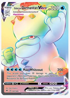 Galarian Darmanitan VMAX (Secret) SWSH04: Vivid Voltage	# 187/185 - Sweets and Geeks