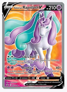 Galarian Rapidash V (Full Art) SWSH06: Chilling Reign # 167/198 - Sweets and Geeks
