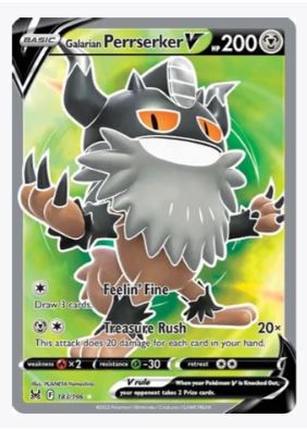 Galarian Perrserker V (Full Art) SWSH11: Lost Origin # 183/196 - Sweets and Geeks