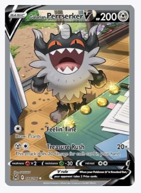 Galarian Perrserker V (Alternate Full Art) SWSH11: Lost Origin # 184/196 - Sweets and Geeks