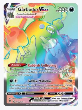Garbodor VMAX (Secret) SWSH07: Evolving Skies # 216/203 - Sweets and Geeks