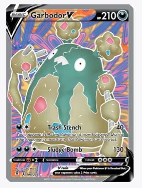 Garbodor V (Full Art) SWSH07: Evolving Skies # 190/203 - Sweets and Geeks