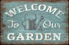 Garden Metal Tin Sign - Sweets and Geeks