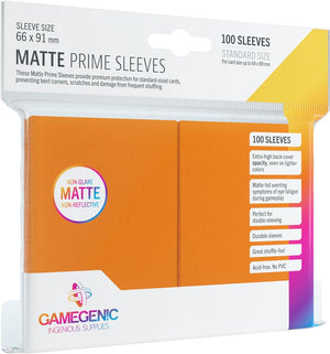 Gamegenic Matte Prime Sleeves - Orange - Sweets and Geeks