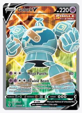 Golurk V (Full Art) SWSH07: Evolving Skies # 181/203 - Sweets and Geeks