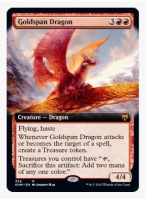 Goldspan Dragon (Extended Art) - Kaldheim - #358 - Sweets and Geeks