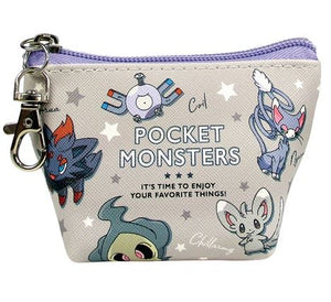 Pokemon Triangle Mini Pouch / Colors Gray Japanese Pokémon Center - Sweets and Geeks