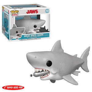 Funko Pop Movies: Jaws - Great White Shark (with Diving Tank) #759 - Sweets and Geeks