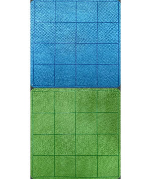 Chessex Megamat 1 Inch Reversible Blue-Green Squares - Sweets and Geeks