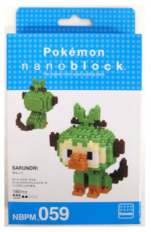 Kawada NBPM_059 nanoblock Pokemon Grookey (Sarunori) - Sweets and Geeks